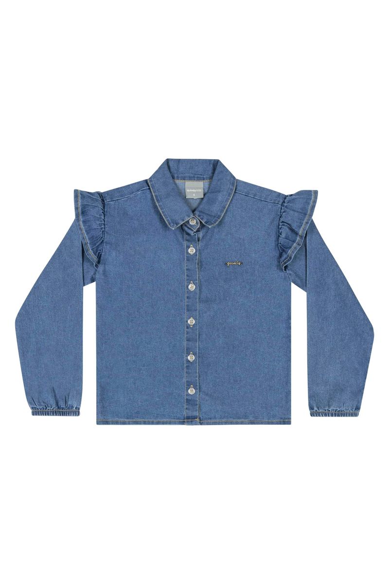 Camisa-Jeans-Infantil-Menina--Azul-Claro--Quimby