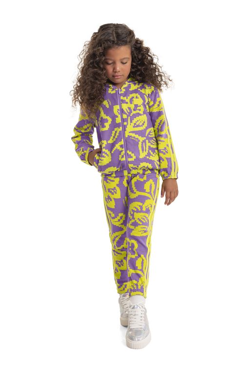 Conjunto Jaqueta e Calça Infantil Menina (Roxo) Quimby