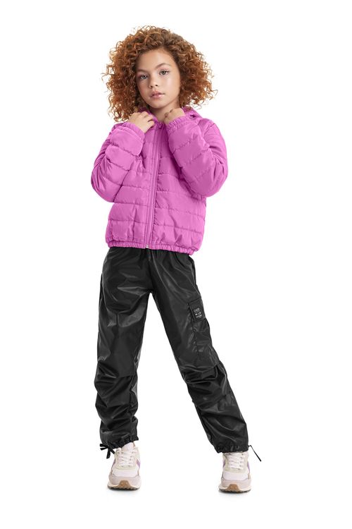 Jaqueta Puffer Juvenil (Rosa Pink) Gloss