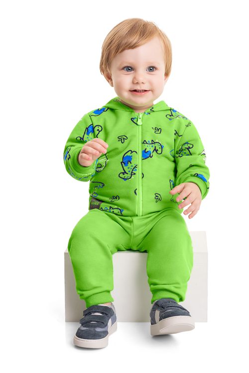 Conjunto Jaqueta e Calça Bebê Menino (Verde) Bee Loop