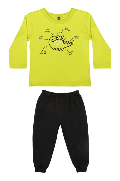 Conjunto Camiseta e Calça Bebê Menino (Verde) Bee Loop