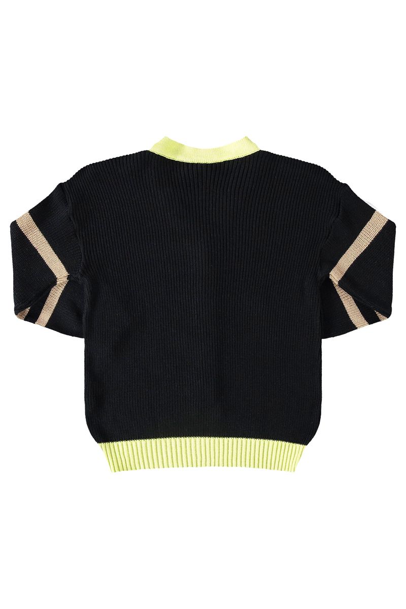 Cardigan-em-Trico-Juvenil--Preto--Gloss