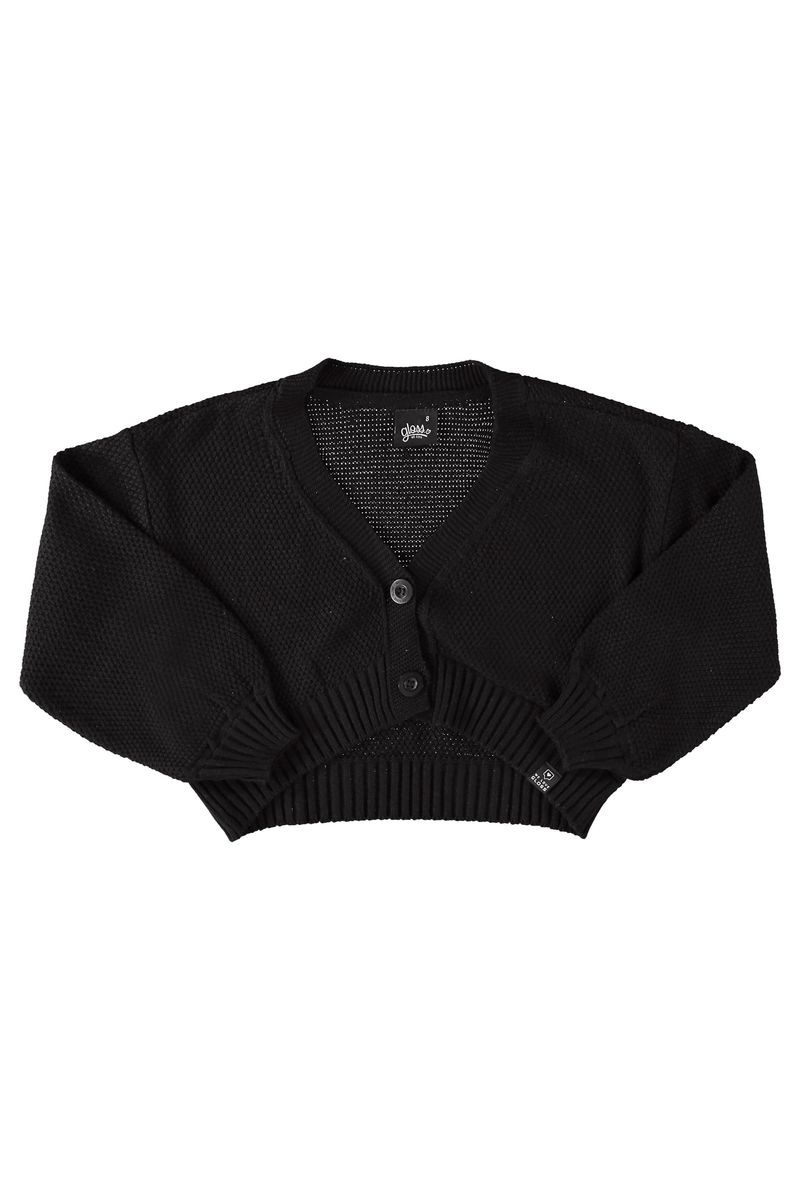 Cardigan-Cropped-em-Trico-Juvenil--Preto--Gloss