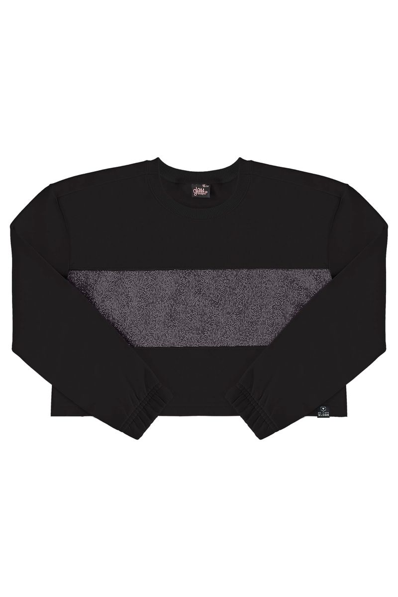 Conjunto-Blusao-Cropped-e-Calca-em-Moletom-Juvenil--Preto--Gloss