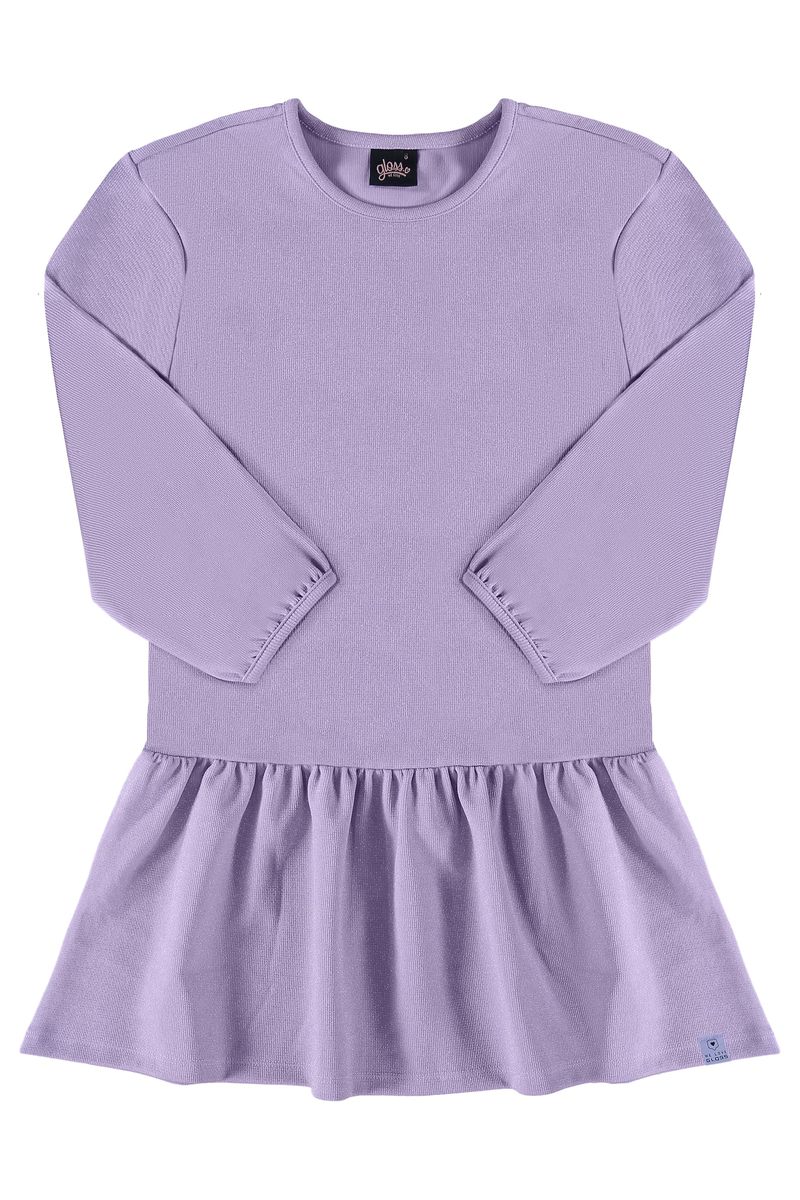 Vestido-em-Malha-com-Lurex-Juvenil--Roxo--Gloss