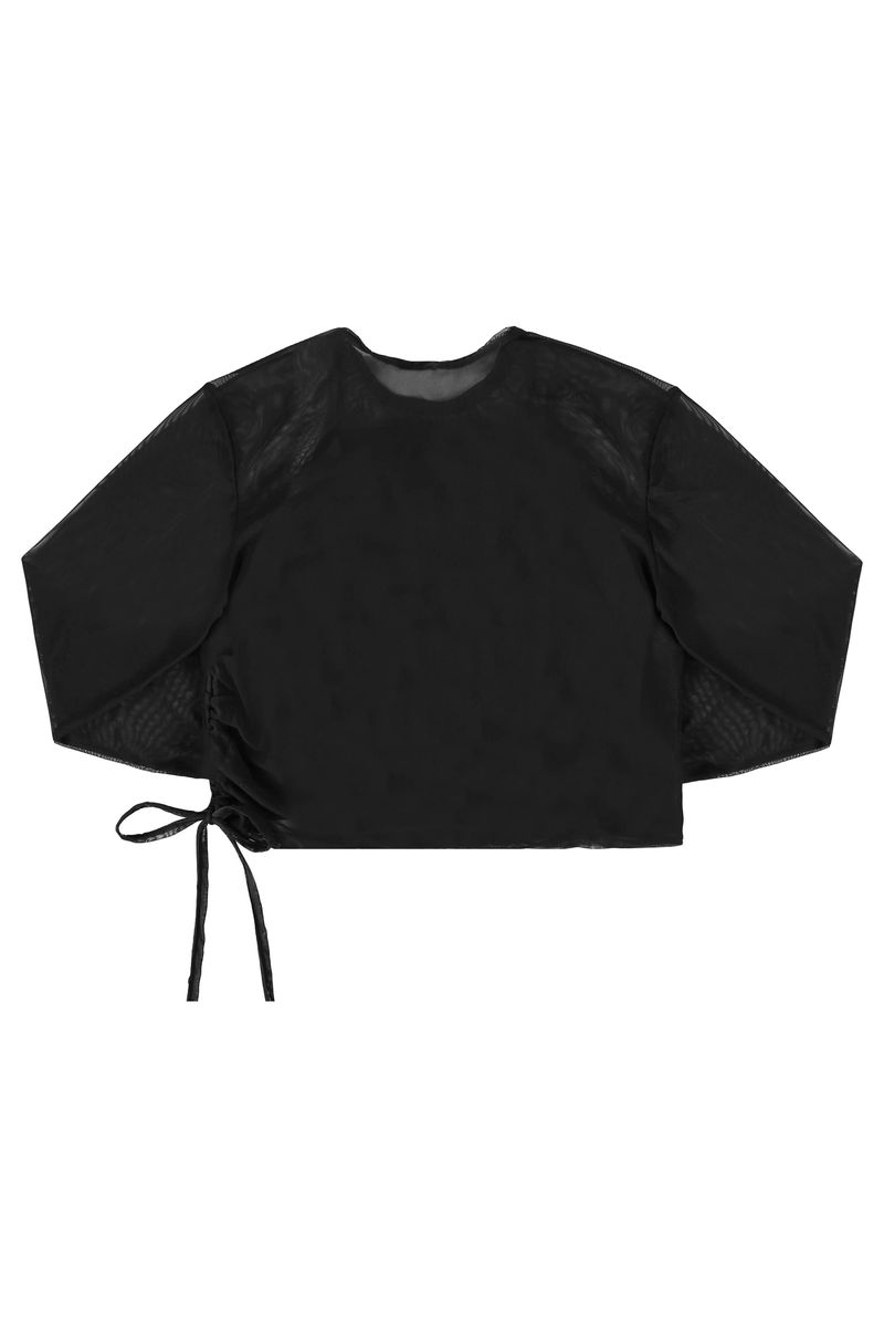 Blusa-em-Tule-e-Top-em-Cotton-Juvenil--Preto--Gloss