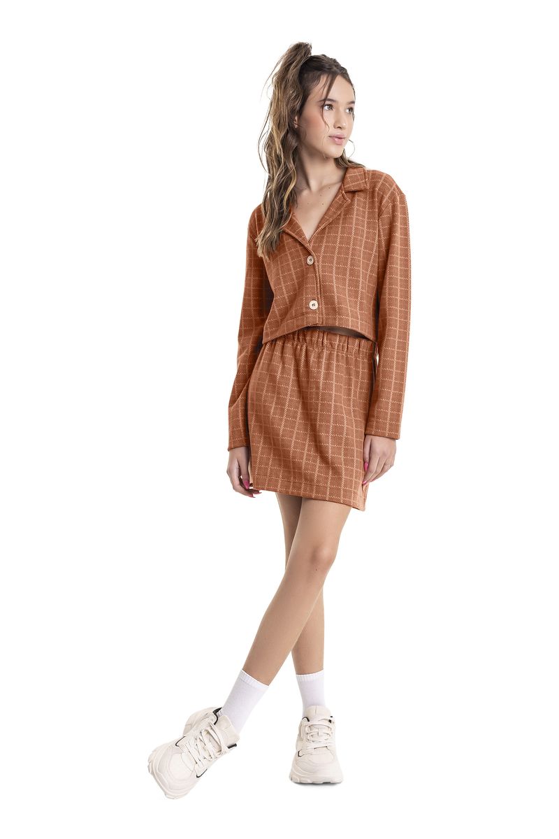 Conjunto-Blazer-Cropped-e-Saia-em-Jacquard-Juvenil--Marrom--Gloss