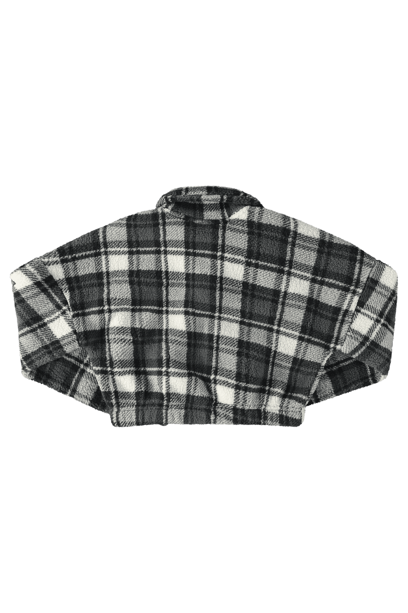 Casaco-Xadrez-em-Plush-Juvenil--Preto--Gloss