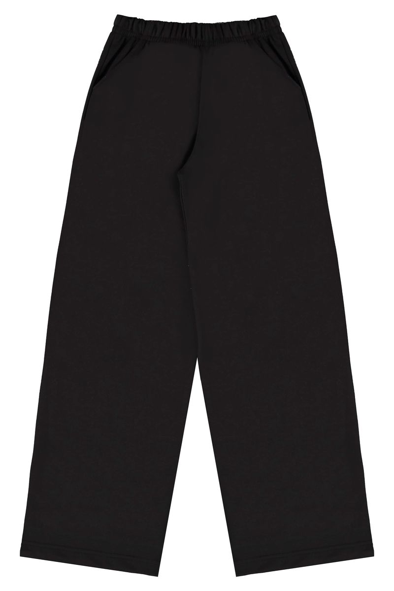 Conjunto-Blusao-e-Calca-Wide-Leg-em-Moletom-Juvenil--Preto--Gloss