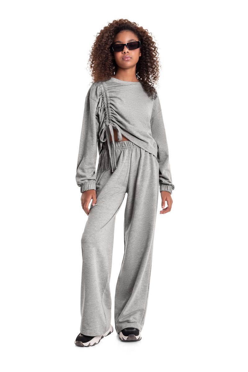 Conjunto-Blusao-e-Calca-Wide-Leg-em-Moletom-Juvenil--Cinza--Gloss