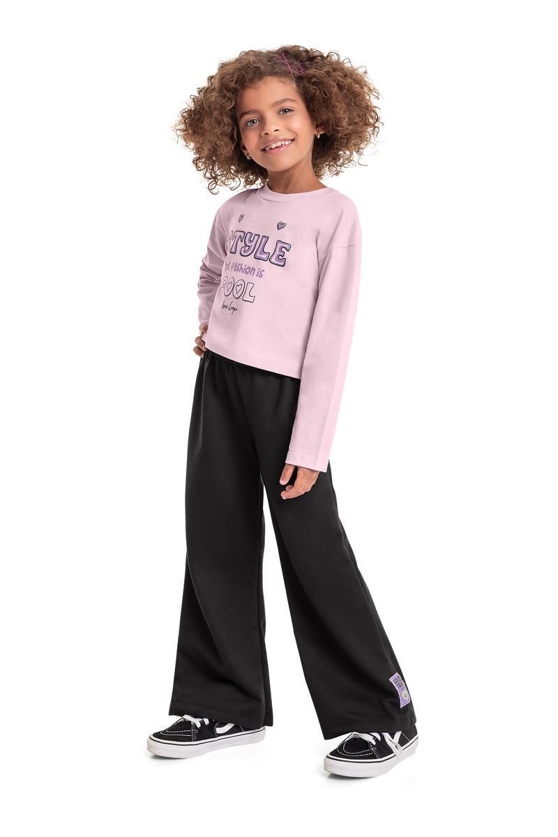 Conjunto-Blusa-Cropped-e-Calca-Infantil-Menina--Roxo--Bee-Loop