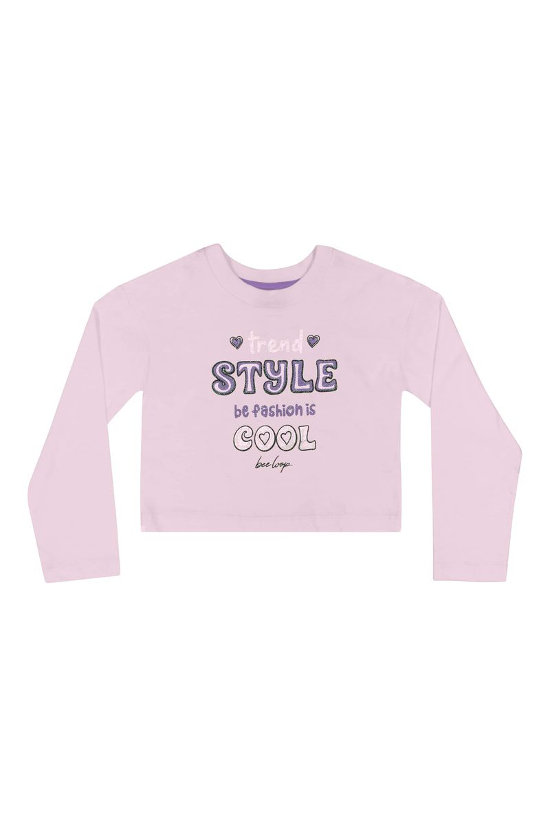 Conjunto-Blusa-Cropped-e-Calca-Infantil-Menina--Roxo--Bee-Loop