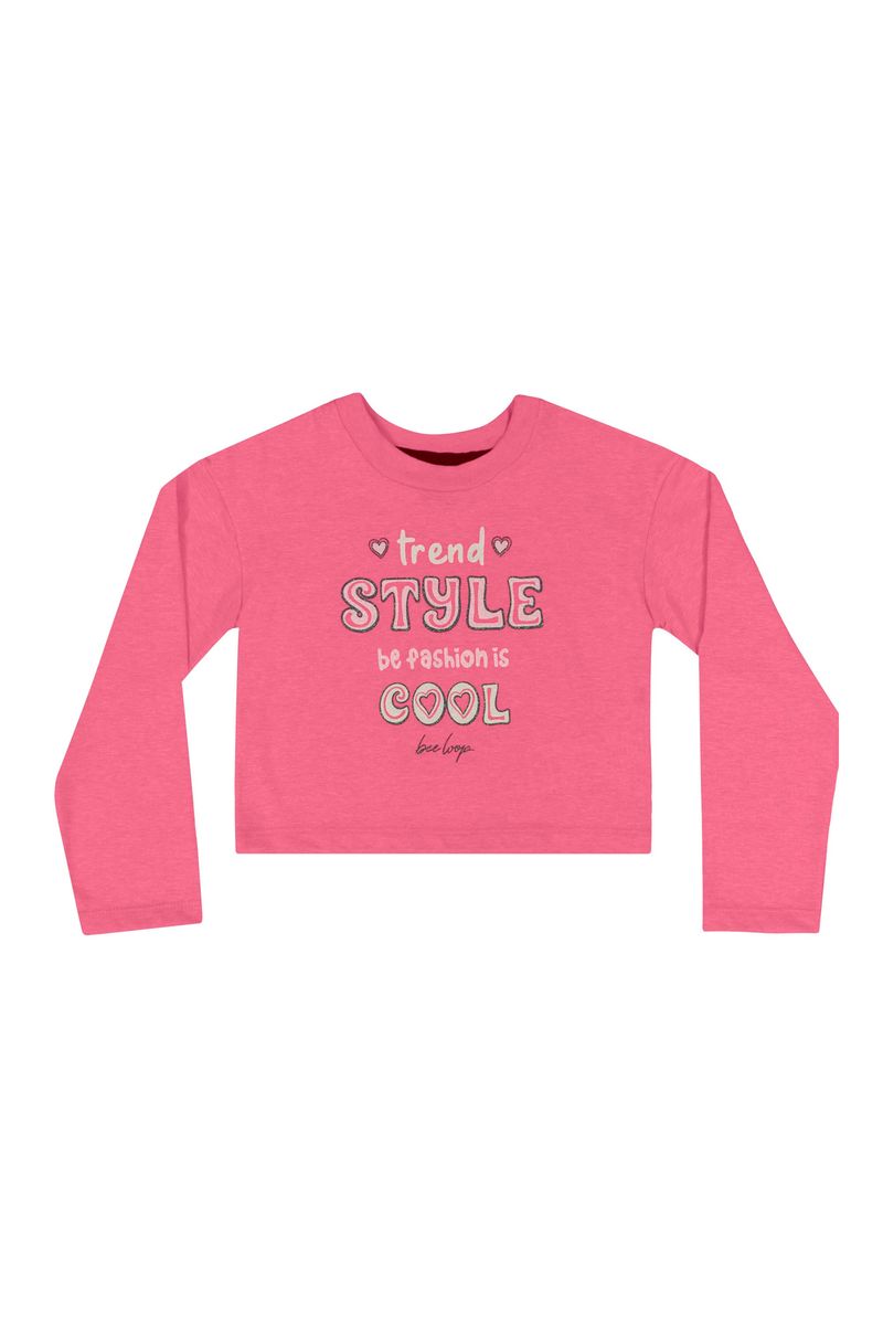 Conjunto-Blusa-Cropped-e-Calca-Infantil-Menina--Rosa--Bee-Loop