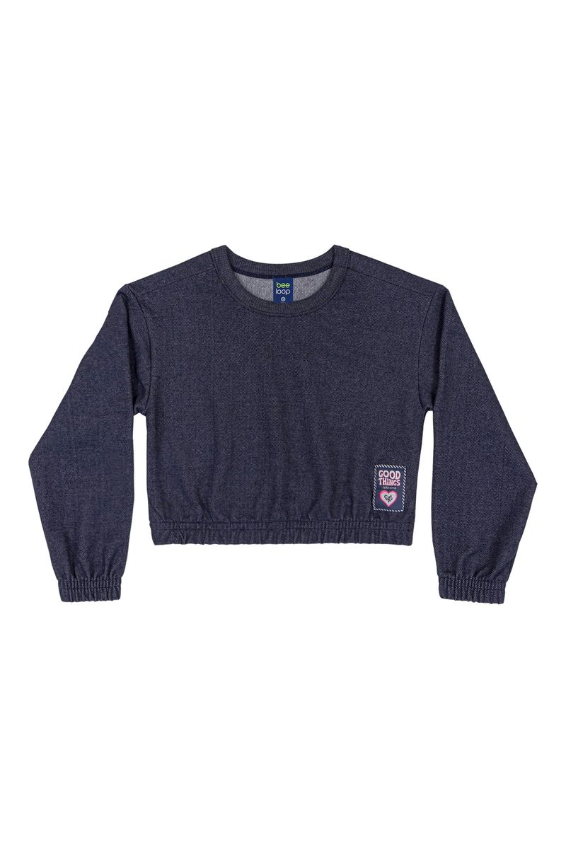 Conjunto-Blusao-Cropped-e-Calca-Infantil-Menina--Azul--Bee-Loop