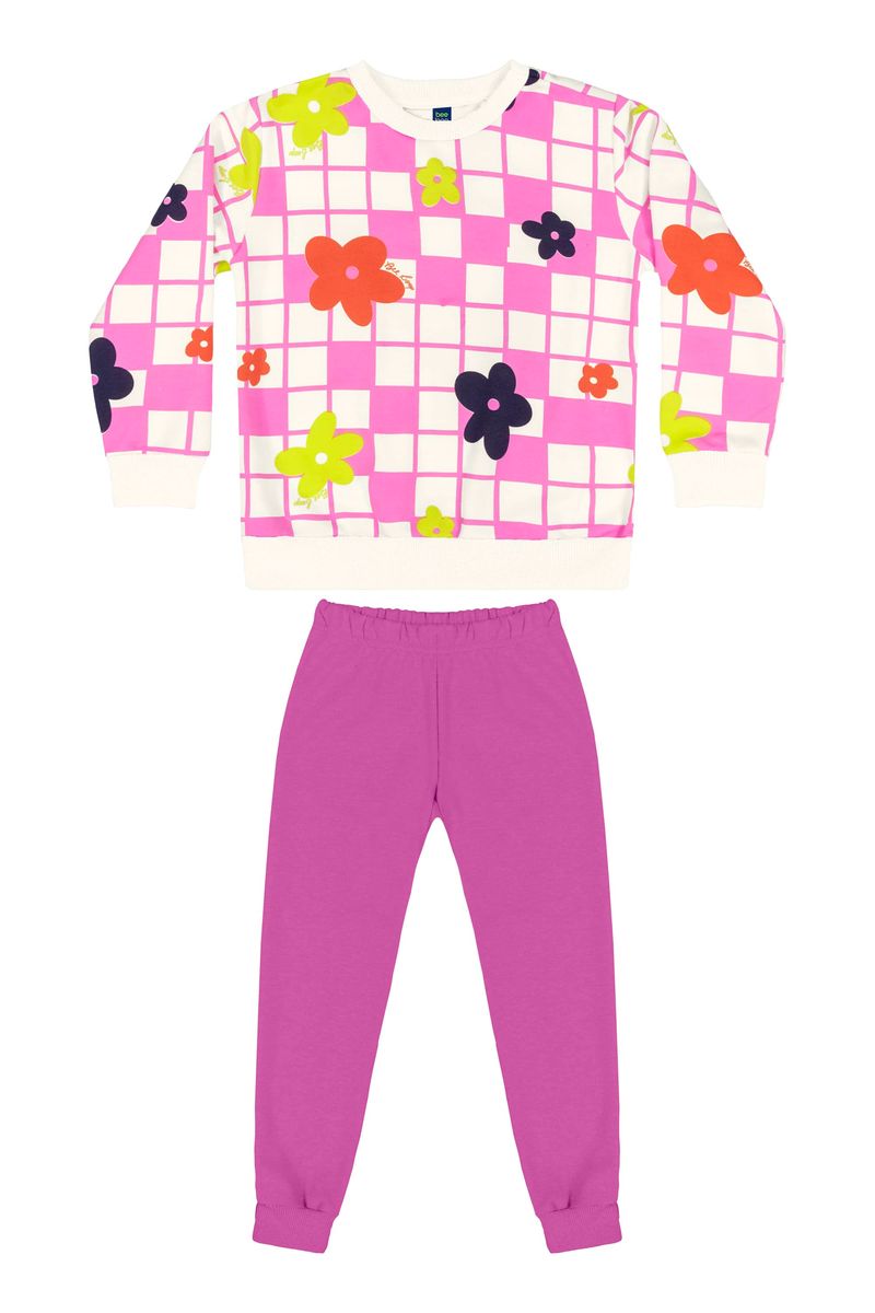 Conjunto-Blusao-e-Calca-Infantil-Menina--Roxo--Bee-Loop