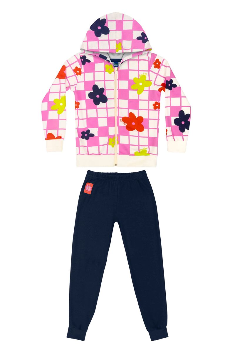 Conjunto-Jaqueta-e-Calca-Infantil-Menina--Rosa--Bee-Loop