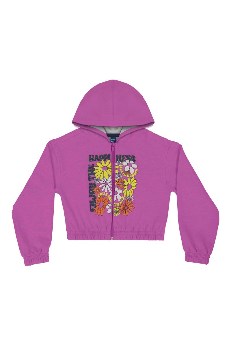 Conjunto-Jaqueta-Cropped-e-Calca-Infantil-Menina--Roxo--Bee-Loop
