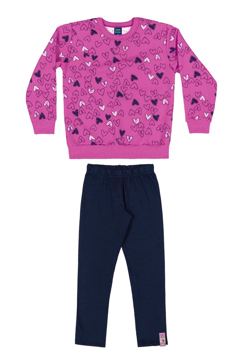 Conjunto-Blusao-e-Legging-Infantil-Menina--Roxo--Bee-Loop