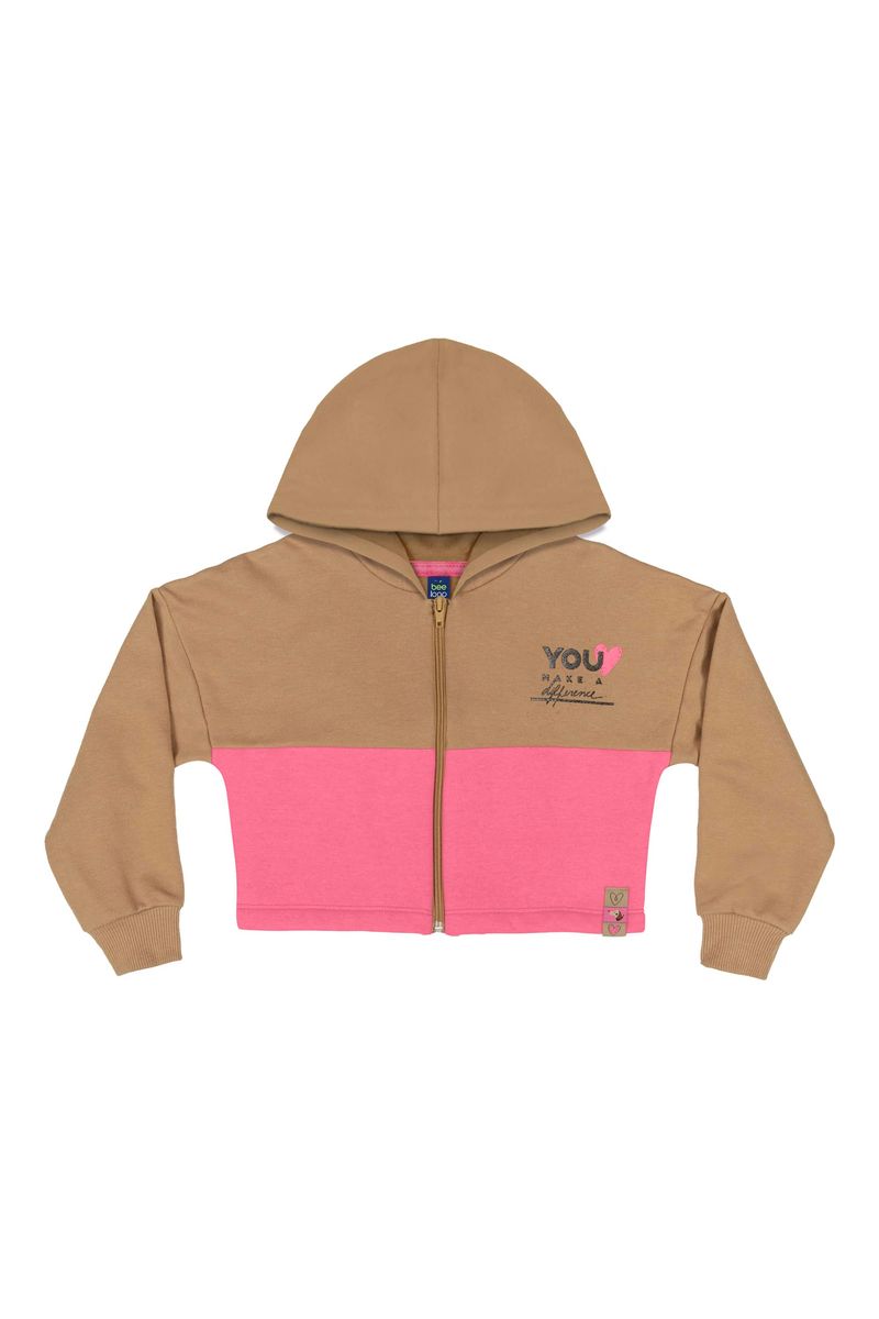 Conjunto-Jaqueta-Cropped-e-Calca-Infantil-Menina--Marrom--Bee-Loop