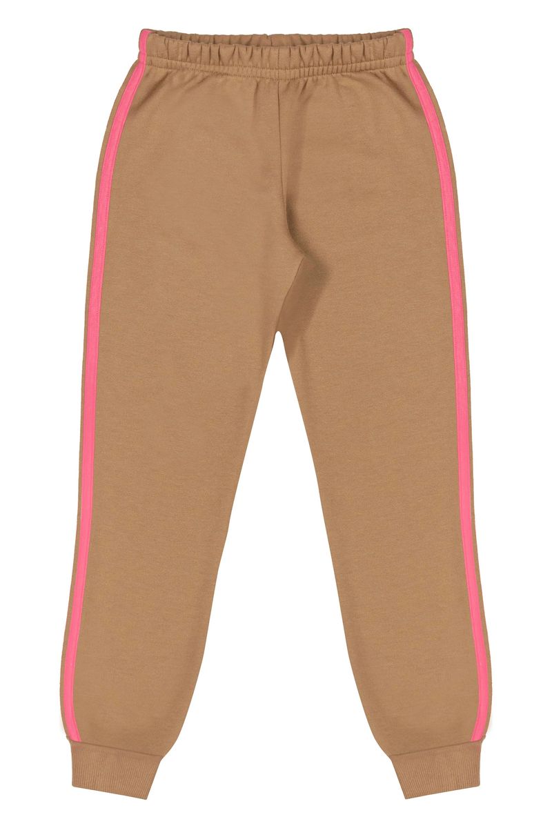Conjunto-Jaqueta-Cropped-e-Calca-Infantil-Menina--Marrom--Bee-Loop