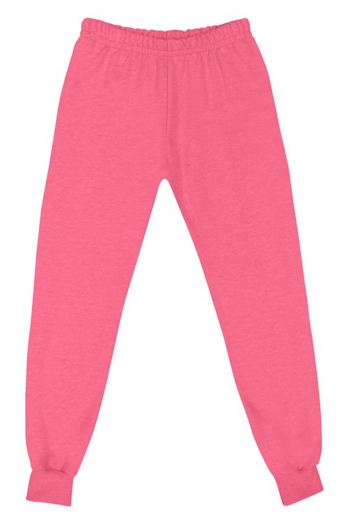 Calça em Moletom Infantil Menina (Rosa) Bee Loop