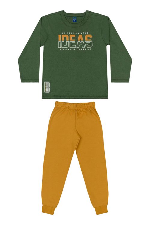 Conjunto Camiseta e Calça Infantil Menino (Verde) Bee Loop