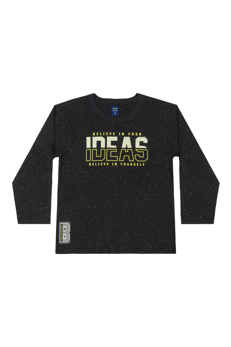 Conjunto-Camiseta-e-Calca-Infantil-Menino--Preto--Bee-Loop