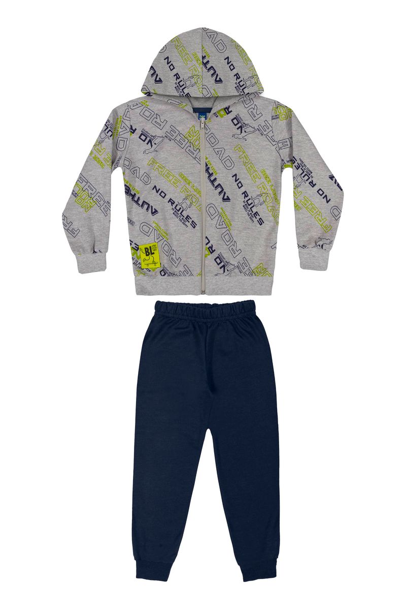 Conjunto-Jaqueta-e-Calca-Infantil-Menino--Cinza--Bee-Loop