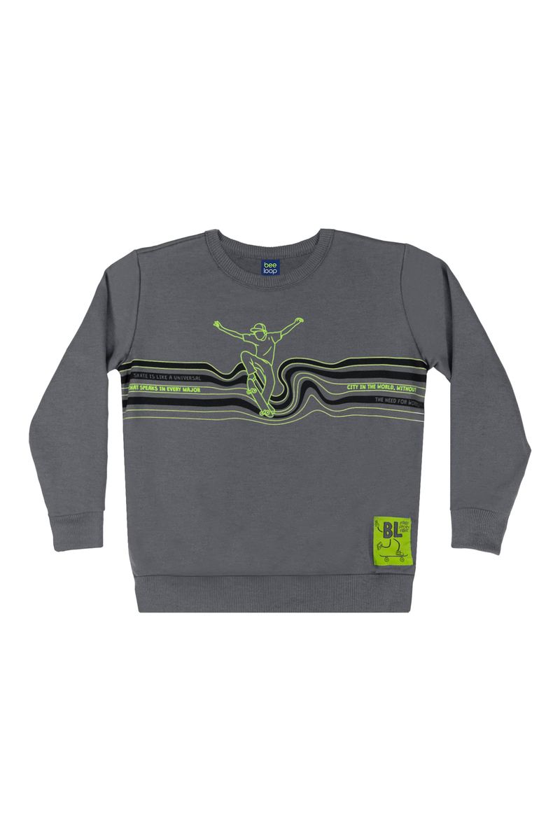 Conjunto-Blusao-e-Calca-Infantil-Menino--Cinza--Bee-Loop