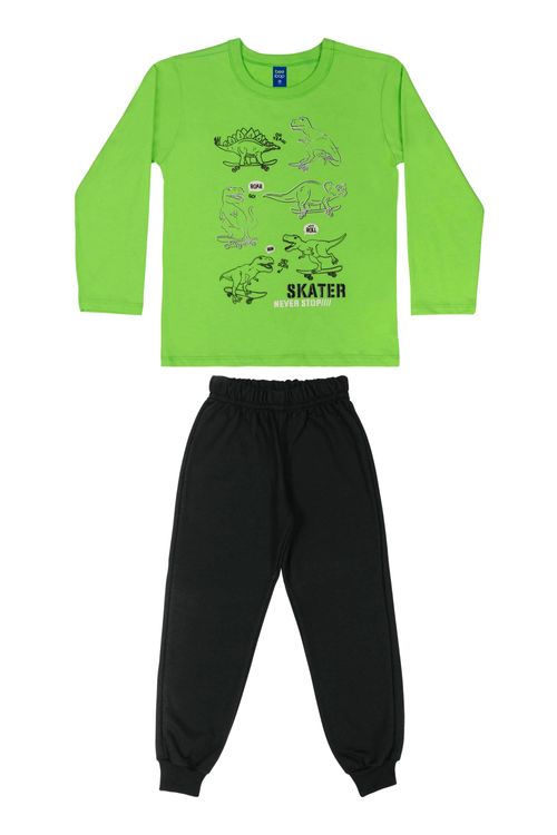 Conjunto Camiseta e Calça Infantil Menino (Verde) Bee Loop