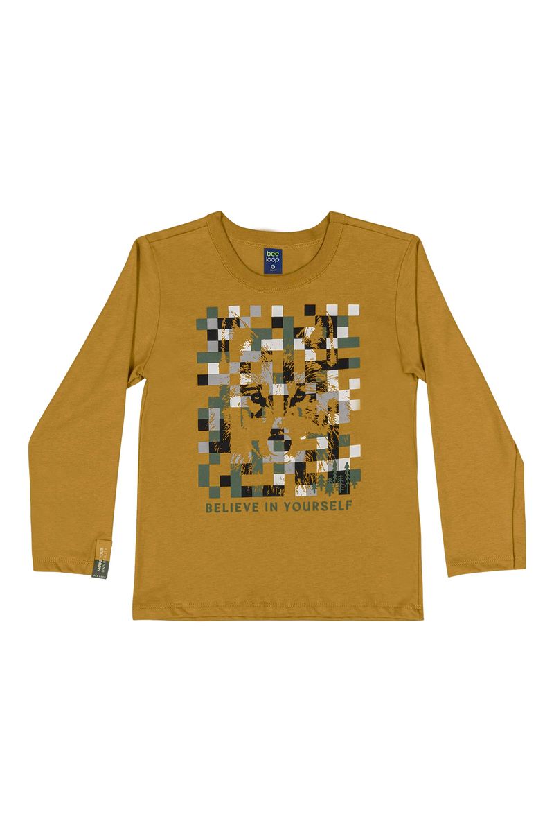 Conjunto Camiseta e Calça Infantil Menino (Marrom) Bee Loop