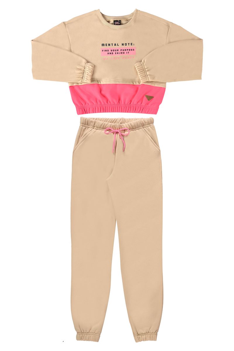 Conjunto-Blusao-e-Calca-em-Moletom-Juvenil--Bege--Gloss