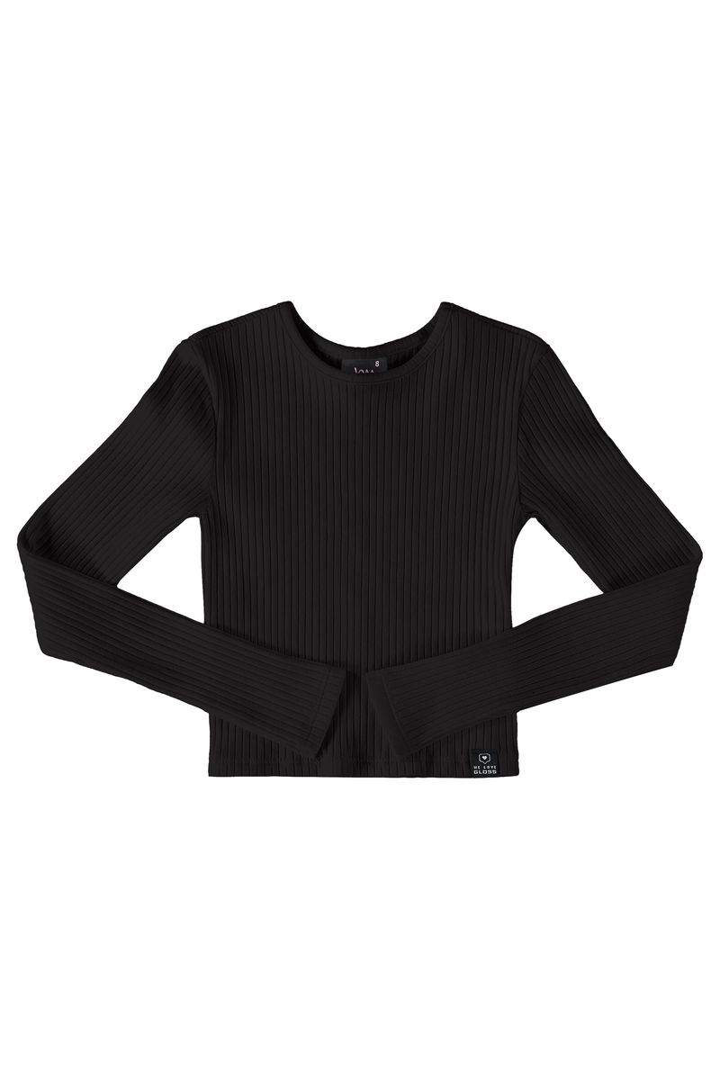 Blusa-Cropped-Basica-em-Ribana-Canelada-Juvenil--Preto--Gloss