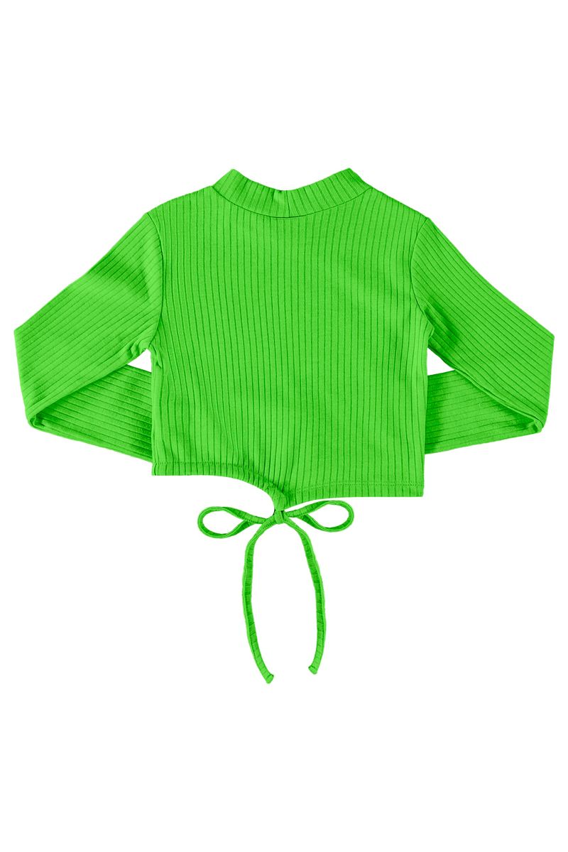 Blusa-Cropped-Basica-em-Ribana-Canelada-Juvenil--Verde--Gloss