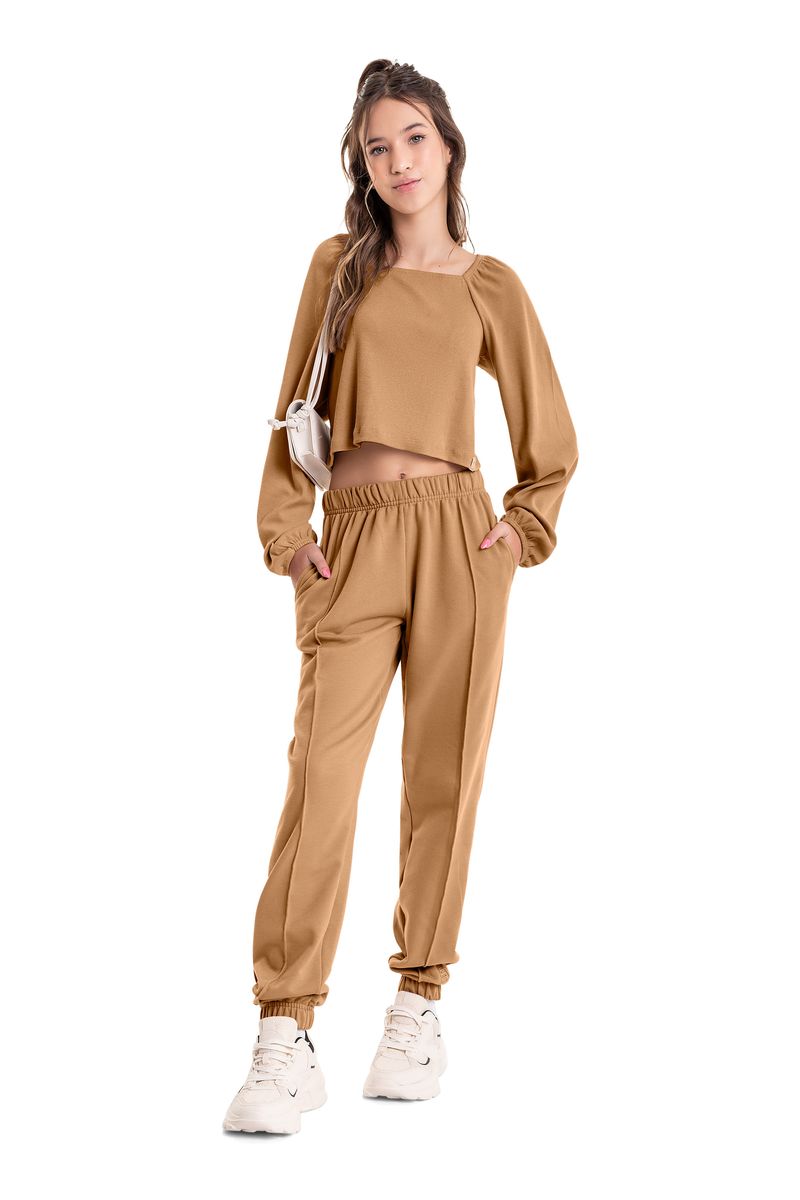 Blusa-Cropped-Basica-em-Ribana-Juvenil--Marrom--Gloss