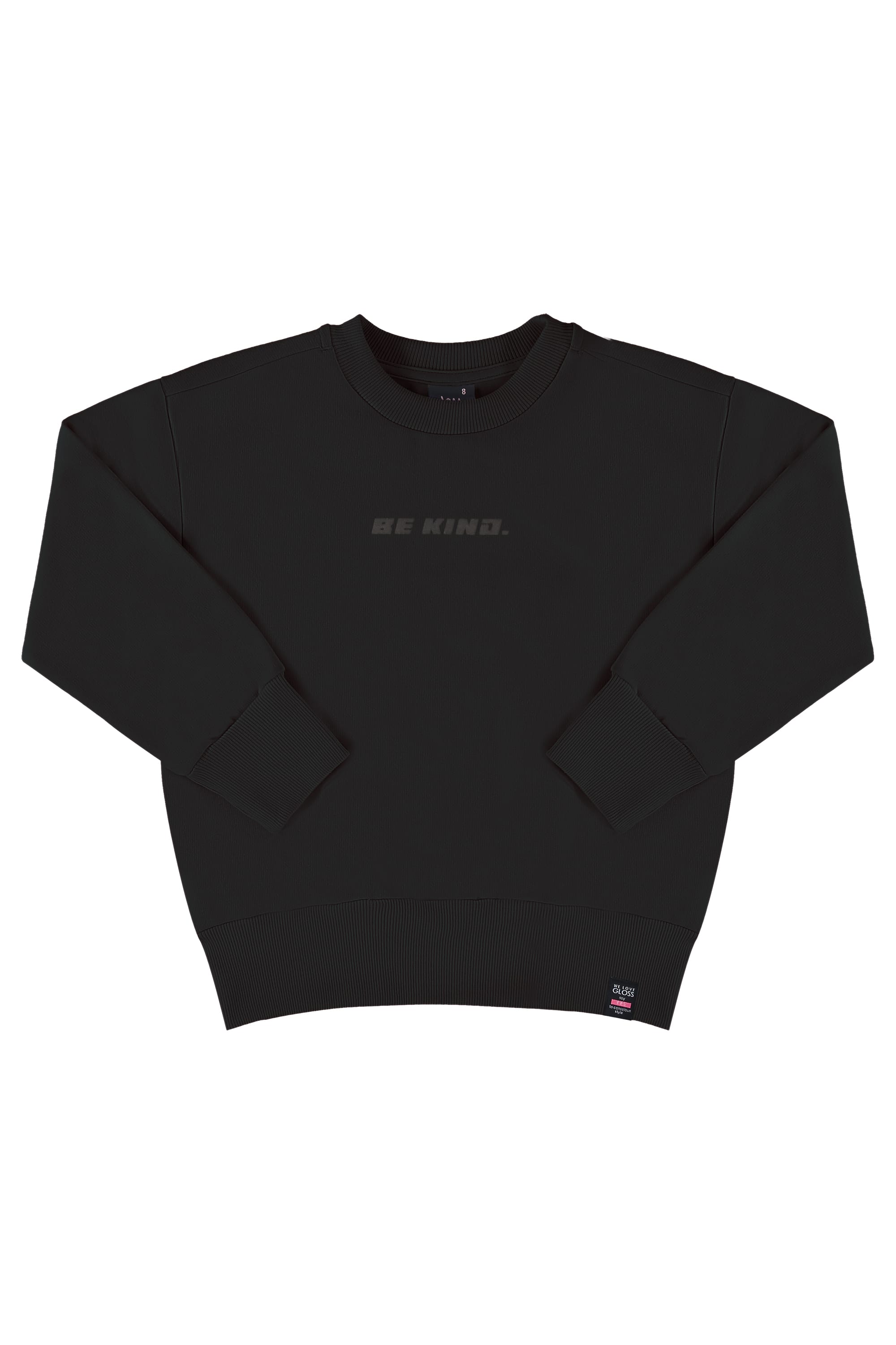 Blusão Básico em Moletom Juvenil (Preto) Gloss