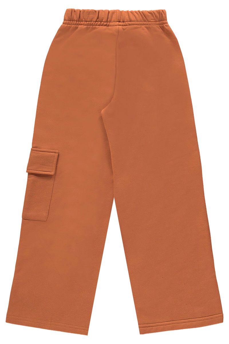 Calca-Wide-Leg-Basica-em-Moletom-Juvenil--Marrom--Gloss