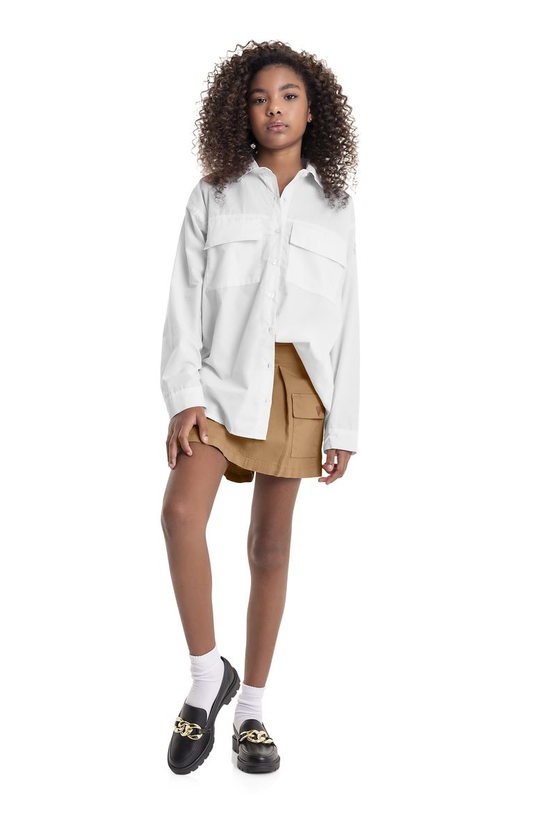 Camisa-Oversize-em-Tricoline-Juvenil--Branco--Gloss