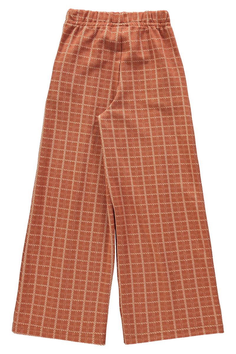 Calca-Xadrez-em-Malha-Jacquard-Juvenil--Marrom--Gloss