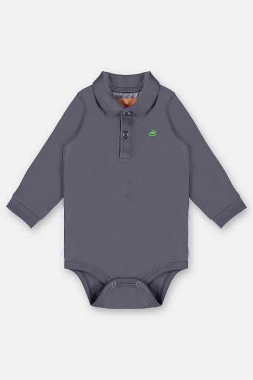 Body Polo Manga Longa para Bebê Menino (Cinza) Up Baby