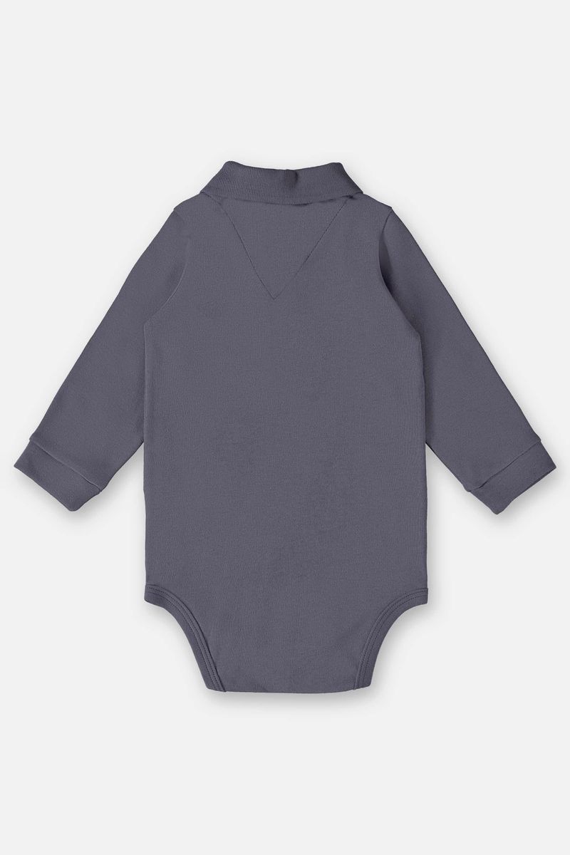 Body-Polo-Manga-Longa-para-Bebe-Menino--Cinza--Up-Baby