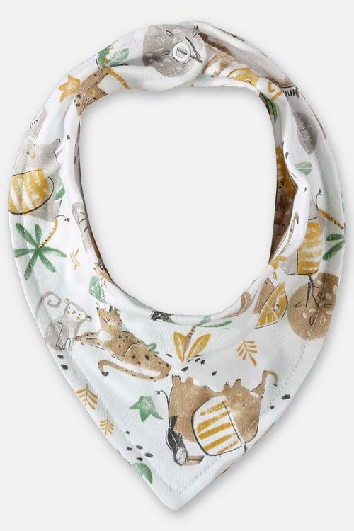 Babador Bandana Dupla Face em Suedine para Bebê Menino (Branco) Up Baby