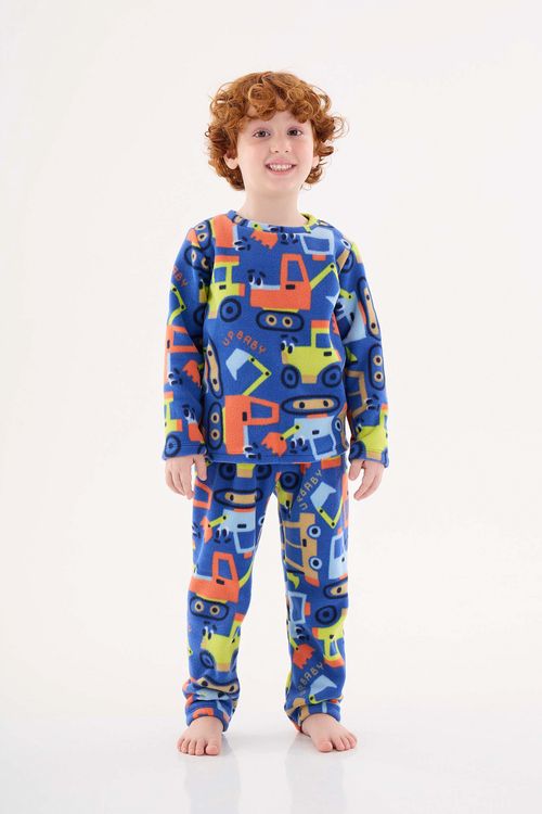 Pijama em Malha Soft Unissex Infantil (Azul) Up Baby