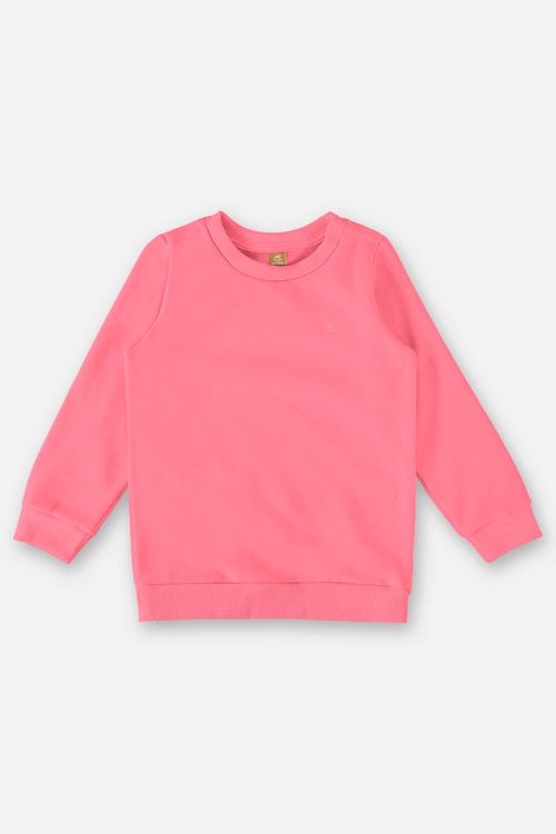 Blusão Básico em Moletom Infantil Menina (Rosa) Up Baby