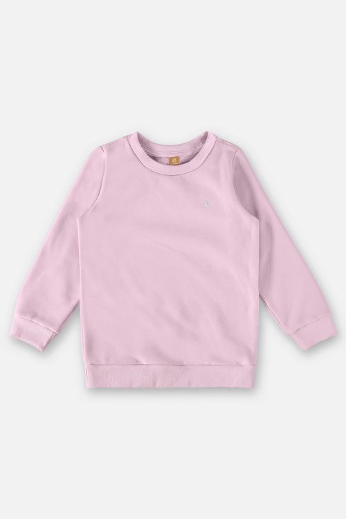 Blusão Básico em Moletom Infantil Menina (Rosa Claro) Up Baby