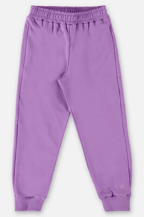 Calça Básica em Moletom Infantil Menina (Roxo) Up Baby