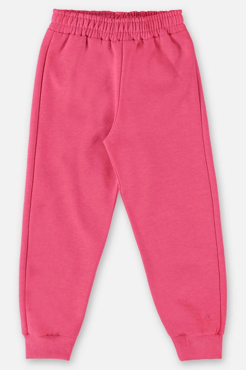 Calça Básica em Moletom Infantil Menina (Rosa Pink) Up Baby