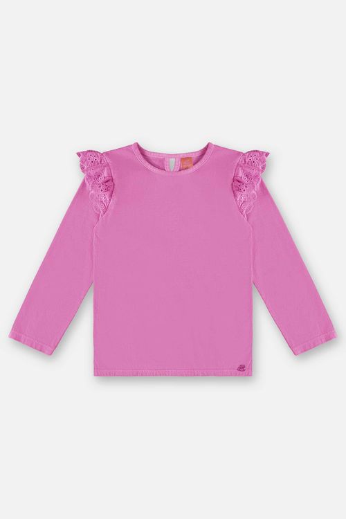 Blusa Básica Infantil Menina (Rosa) Up Baby