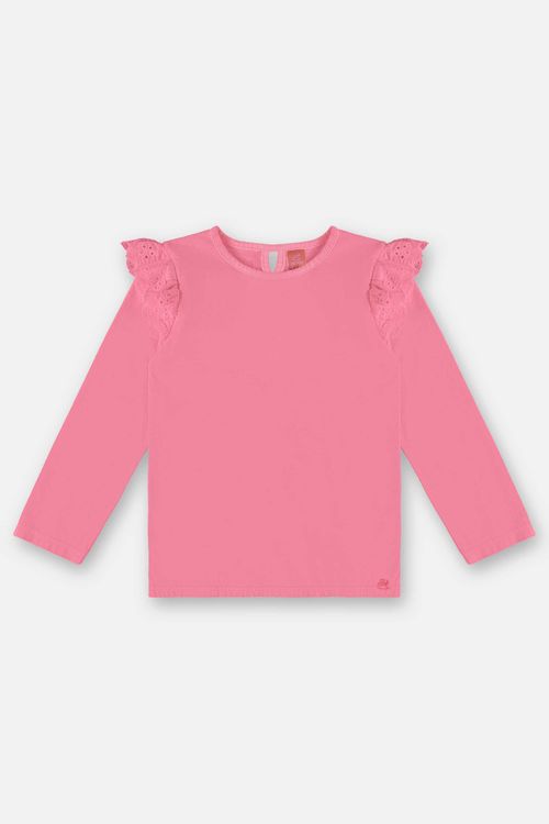 Blusa Básica Infantil Menina (Rosa Pink) Up Baby