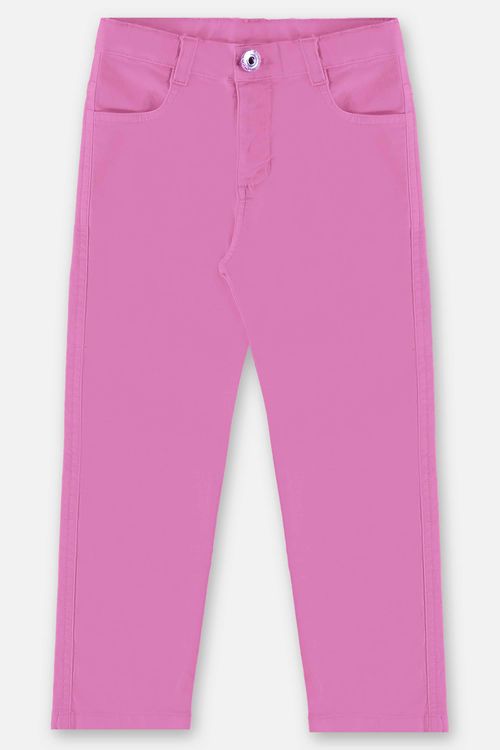 Calça Skinny em Sarja com Elastano Infantil Menina (Rosa) Up Baby